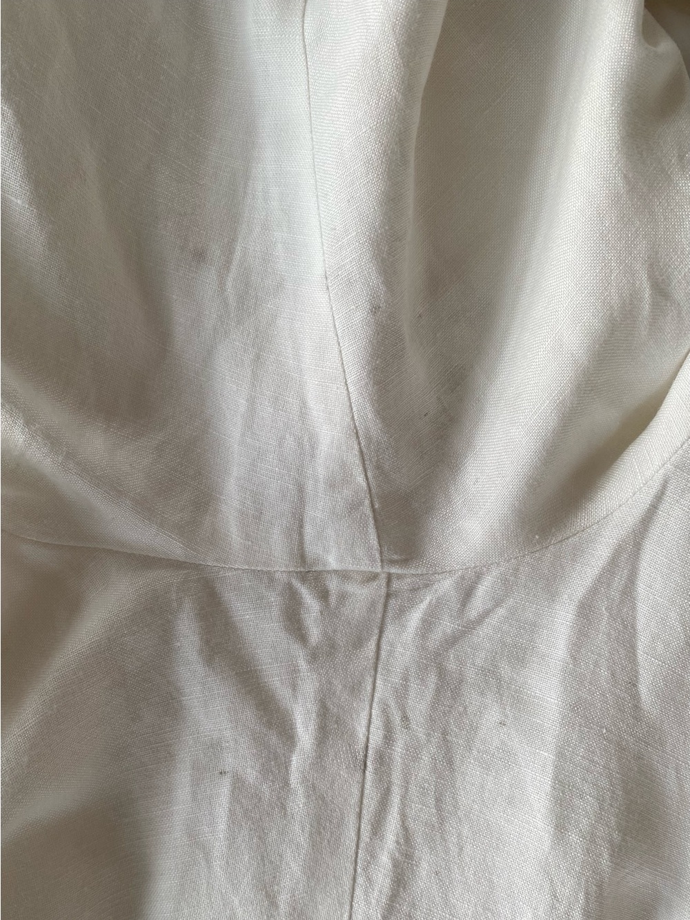 Vintage 90s White Linen Blend High Rise Straight Leg Pants Modern Small - Picture 12 of 12